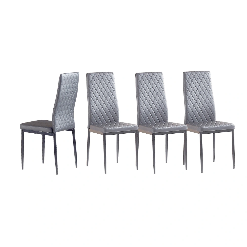 Dining Chair, Diamond Grid Pattern Restaurant Home Conference Chair