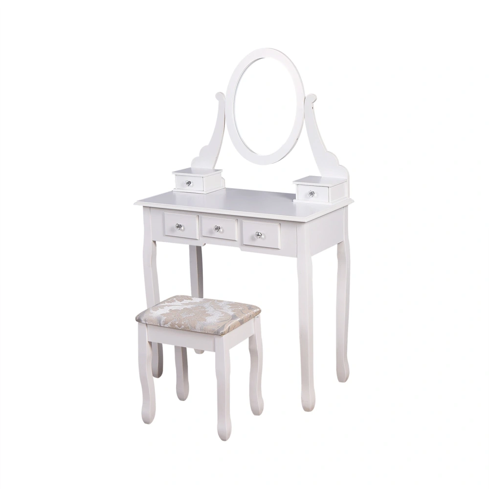 Bedroom Furniture Set Dressing Table with Rotating Mirror and Stool