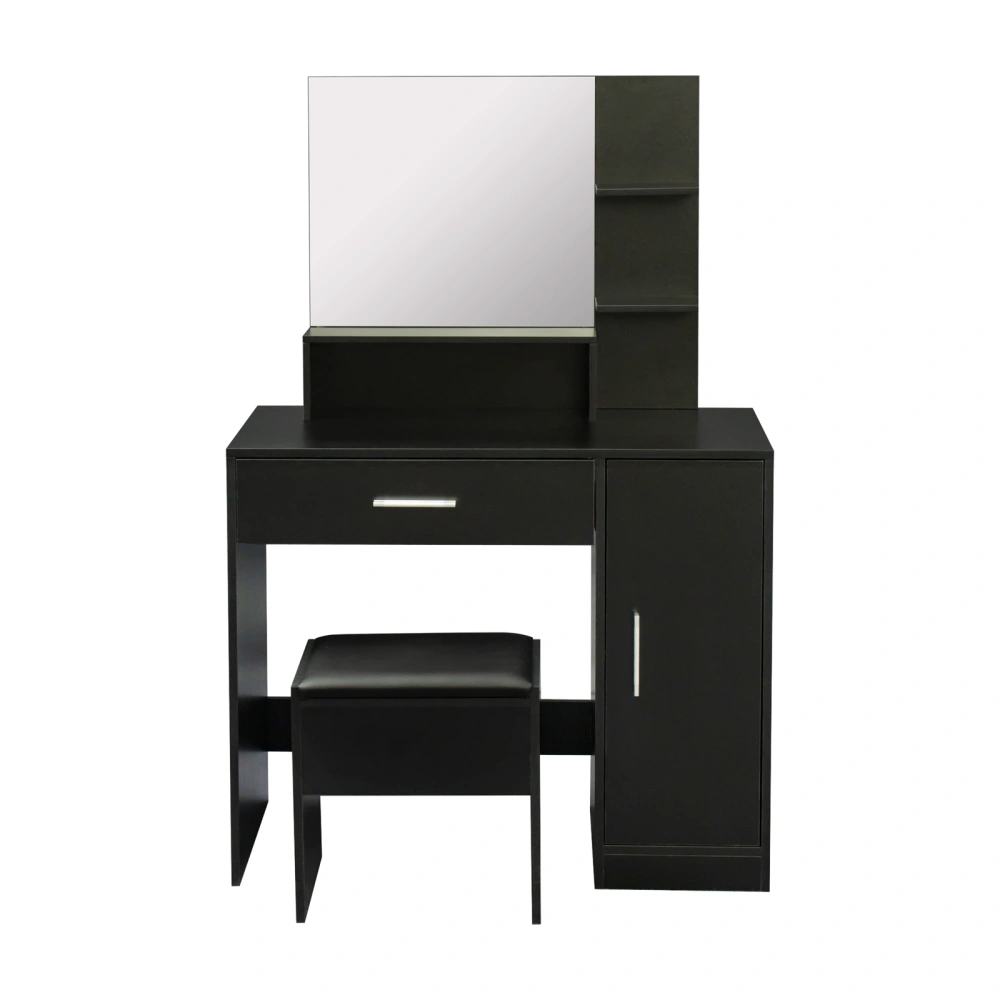 Home Furnishing Vanity Set, Rectangular Makeup Table with Mirror