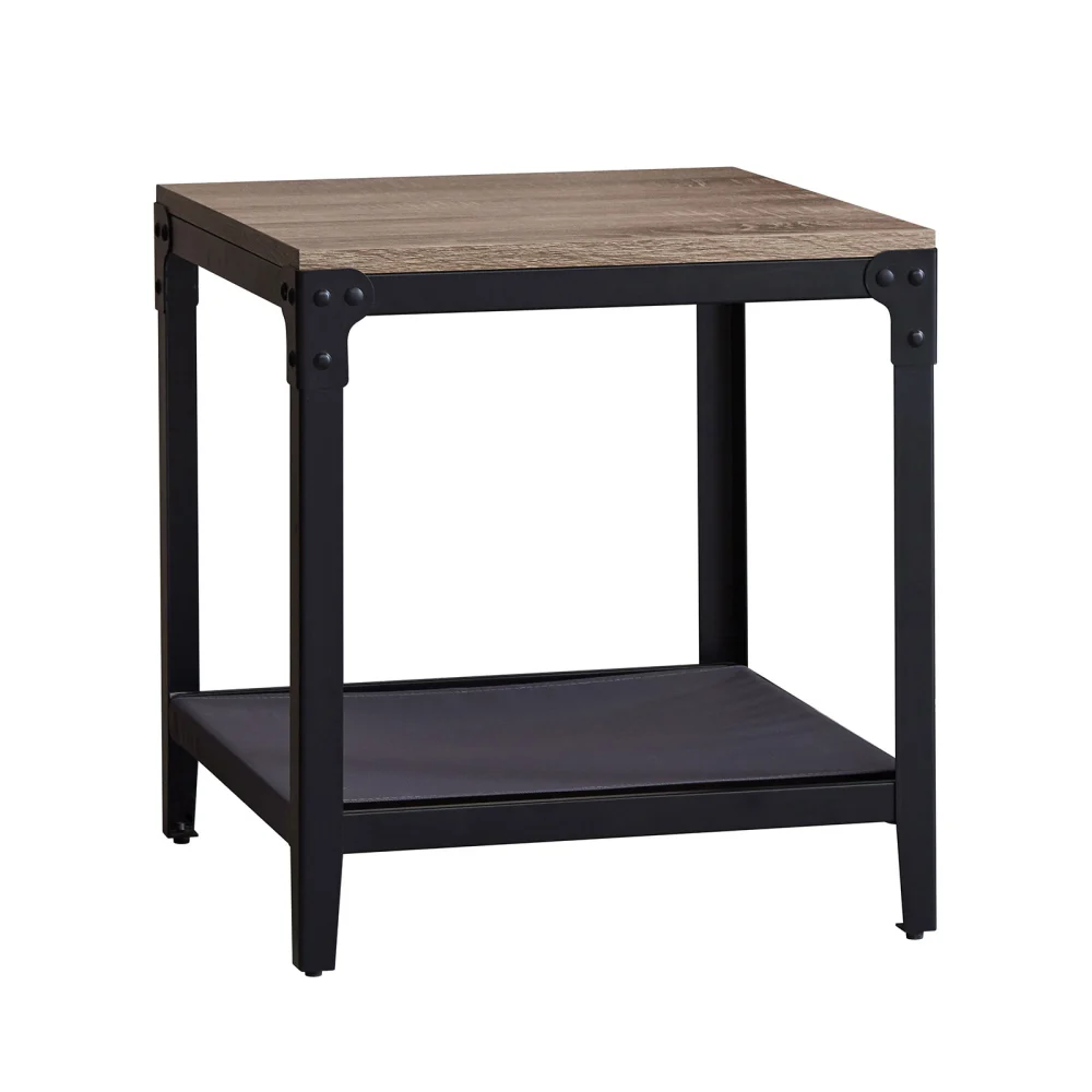 Sofa End Table, Couch Side Table, Two-Tier Coffee Table Nightstand