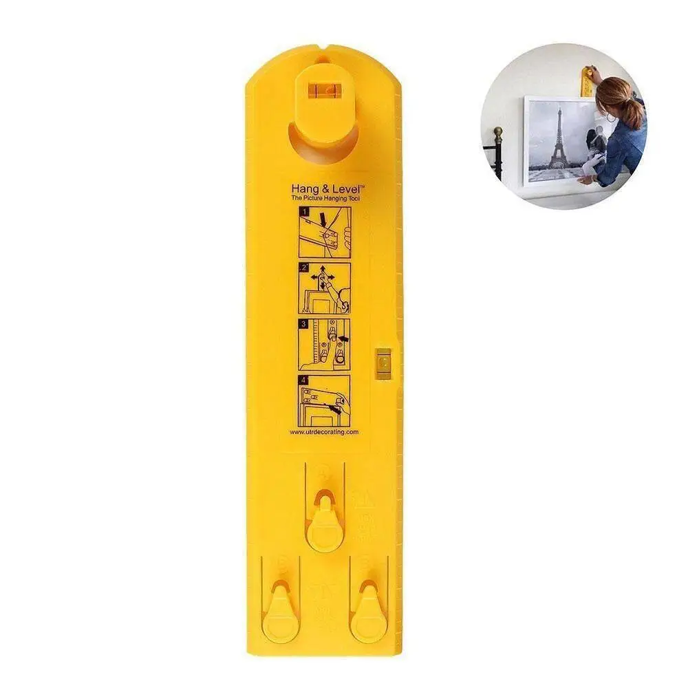 Multifunction Level Ruler Measuring Tool Wall Photo Hang Level Ruler