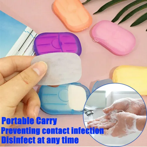 Portable Soap Paper, Hand Washing Foaming Soap Tablets for Indoor Outdoor