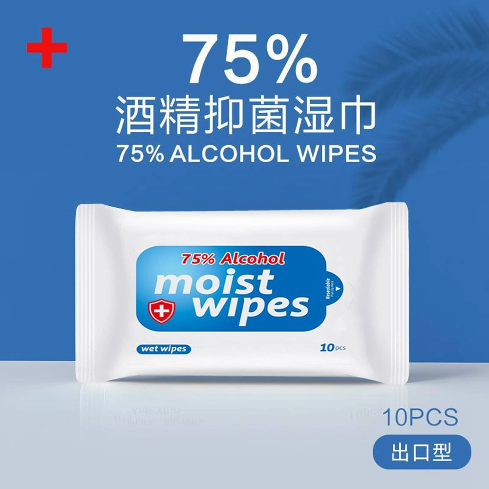 75% Disposable Alcohol Wet Wipes, Sterile Moist Wipes for Daily Life