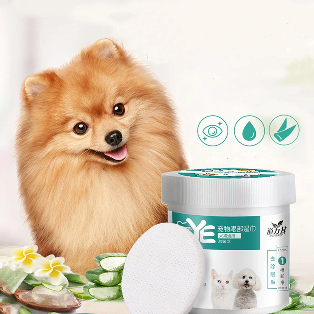 130 Pcs Pet Eye Wet Wipes Disposable Wet Wipes Antibacterial Wet Pads