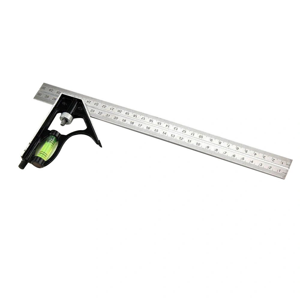 Adjustable Engineers Combination Angle Ruler Set with Spirit Level and Scriber