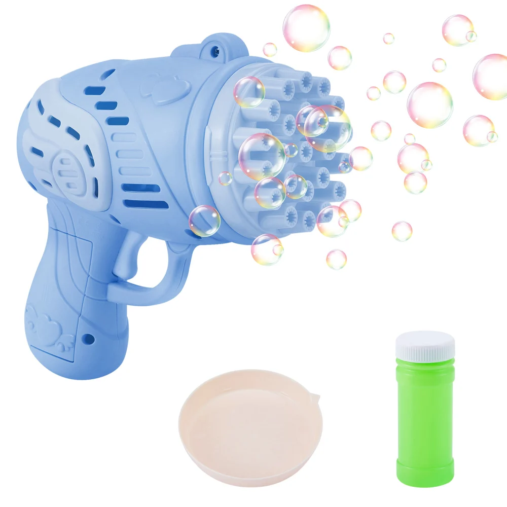 Kids Bubble Maker 23 Hole Bubble Blower Machine Outdoor Play Toys