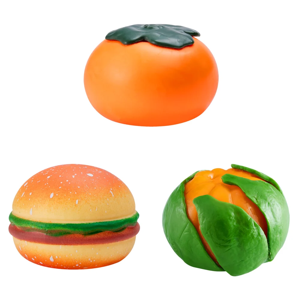 3pcs Stress Relief Toy, Super Soft Squeeze Simulation Food Gift