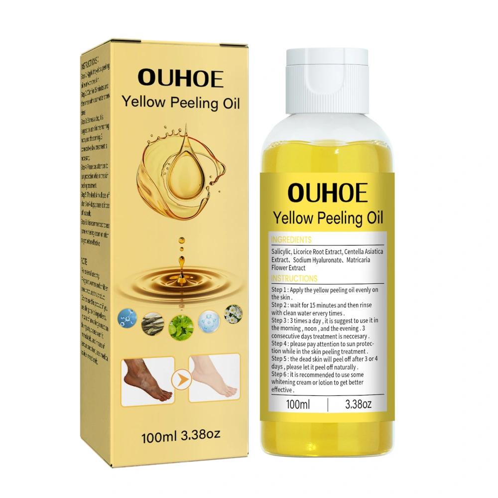 Yellow Peeling Oil for Dark Skin Arm Body Exfoliating Solution Oil 