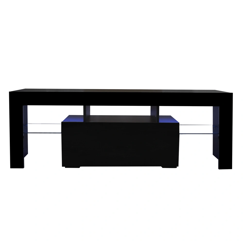 LED TV Stand, Entertainment Center with Drawer Storage Modern Cabinet