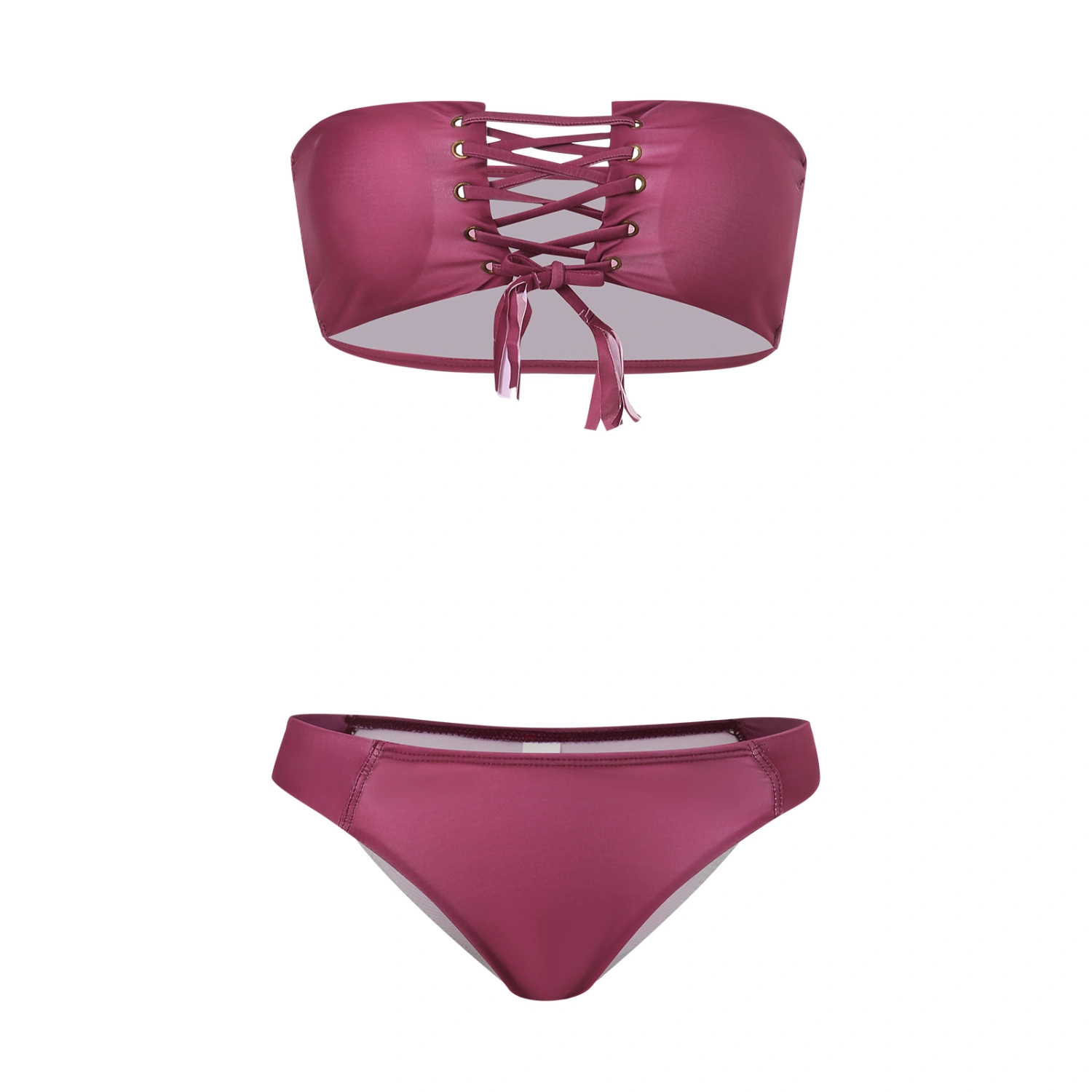 Solid Swimwear Bandage Bathing Suit Swimsuit Beachwear Summer Bather Set