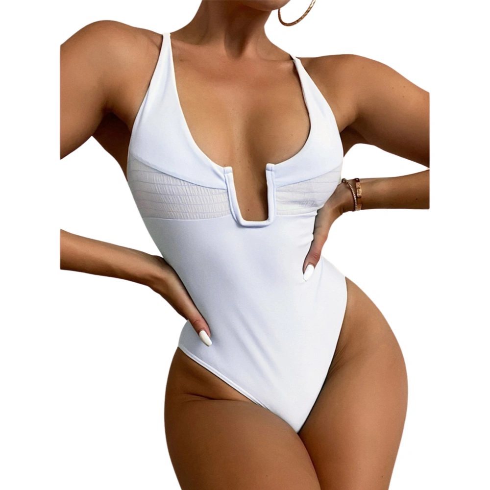 Sexy Women Monokini Swimwear, Low Cut Sleeveless Tri-Angle Crotch 