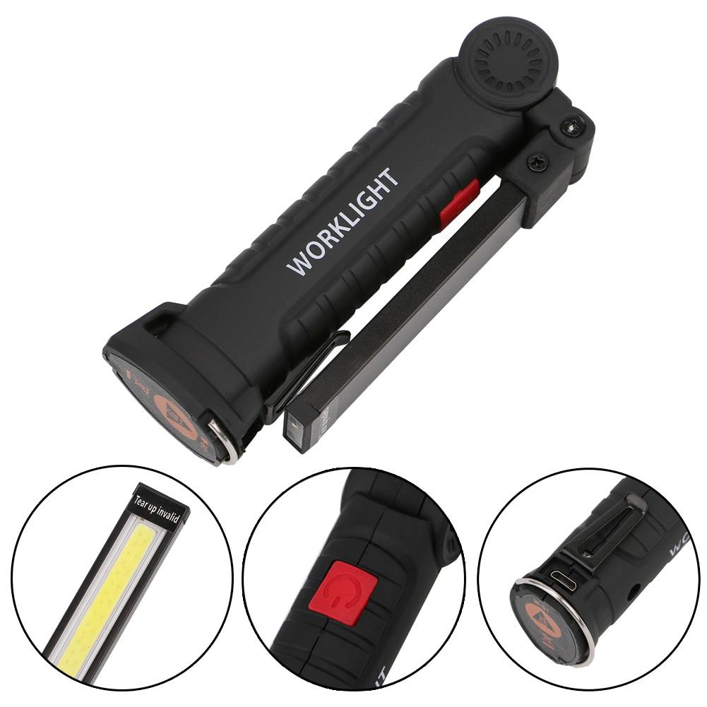 COB LED Rechargeable Light Magnetic Torch Flexible Inspection Lamp