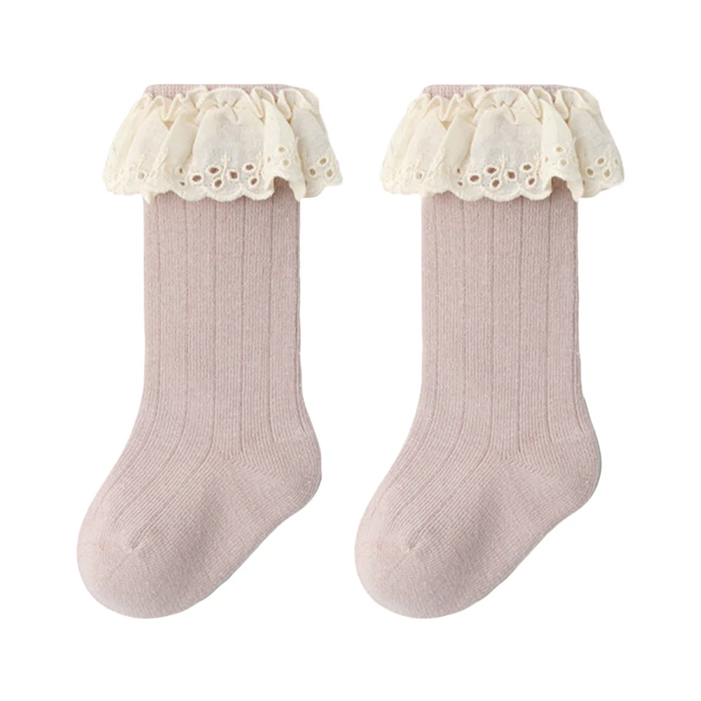 Kids Baby Crew Socks Ruffled Lace Princess Dress Socks for Toddler