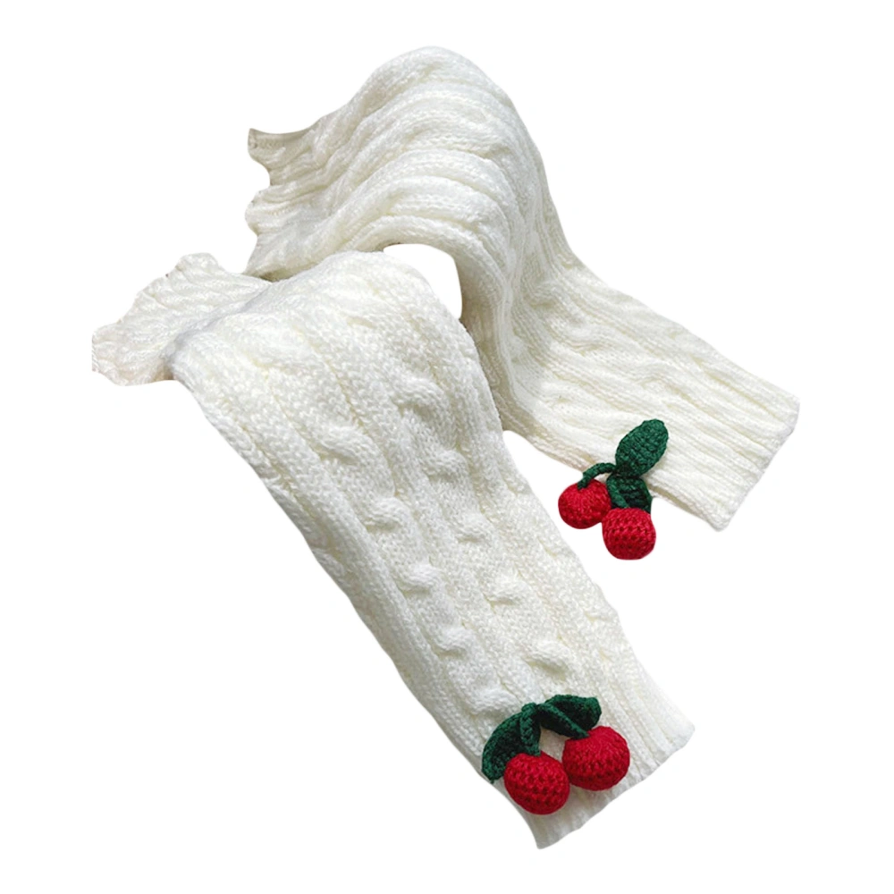 Kids Leg Warmers Children Knitted Cherry Leg Warmers for Girls