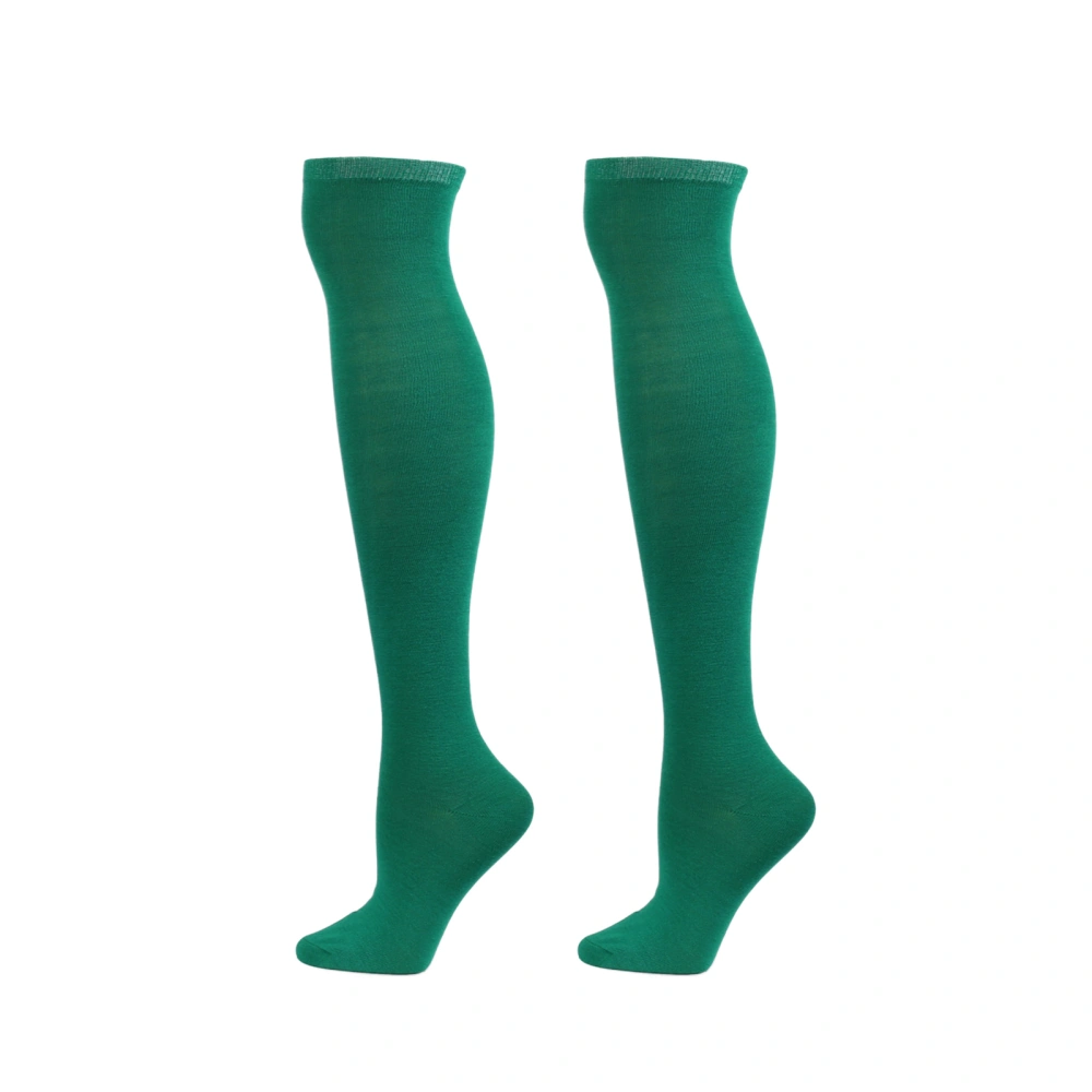 Men Football Knitting Solid Color Knee-High Tube Elastic Sports Socks 