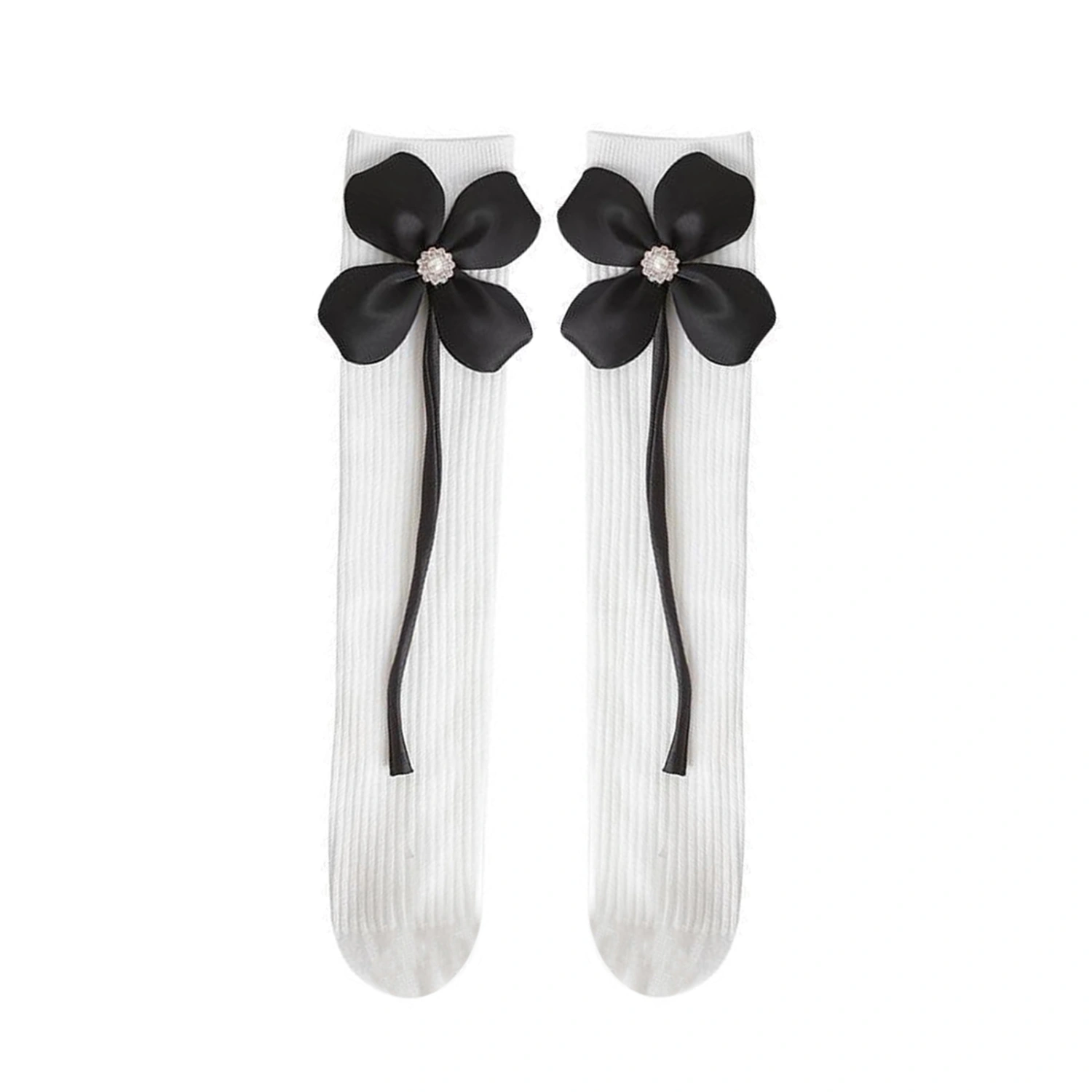 Kids Girl’s Knee-high Socks, Sweet Elegant Flower Lightweight Socks