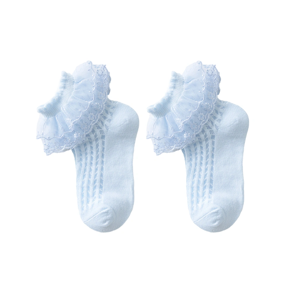 Toddler Girls Frilly Socks, Lace Ruffle Socks Kids Summer Mesh Socks