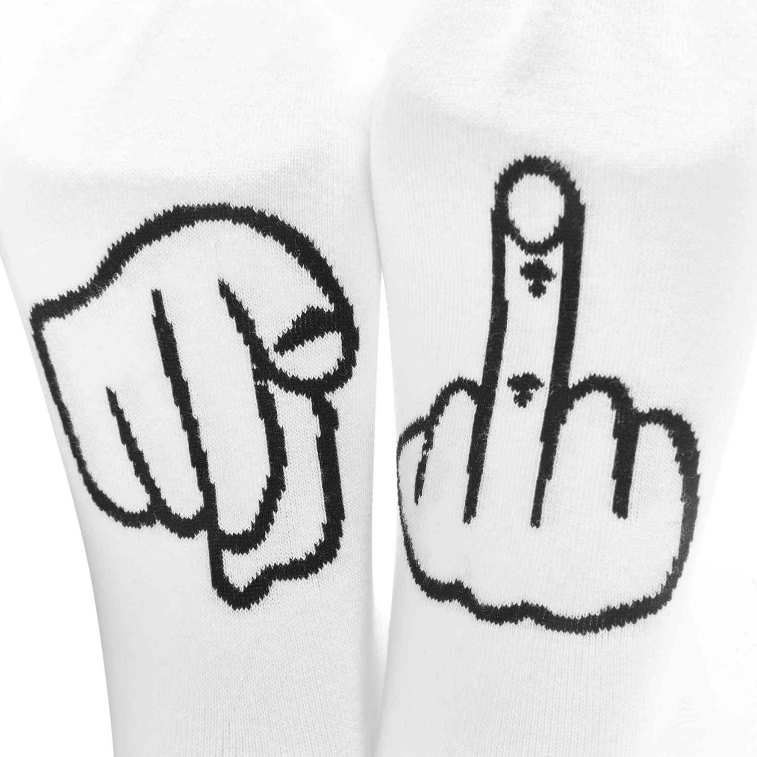 Women Men Long Socks Personality Finger Print Casual Funny Socks
