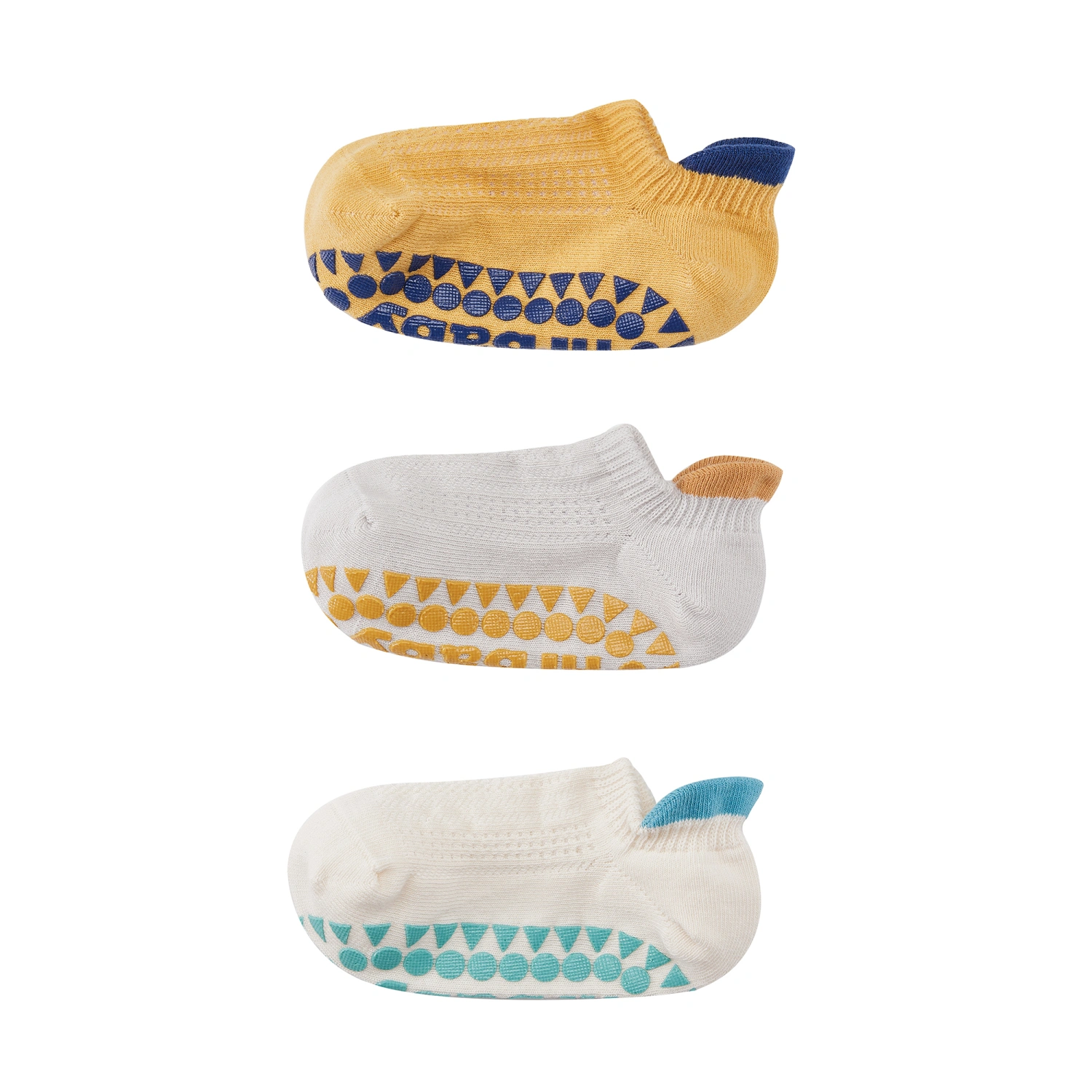 Infant Baby Short Socks, Contrast Color Eyelet Non-Slip Ankle Socks