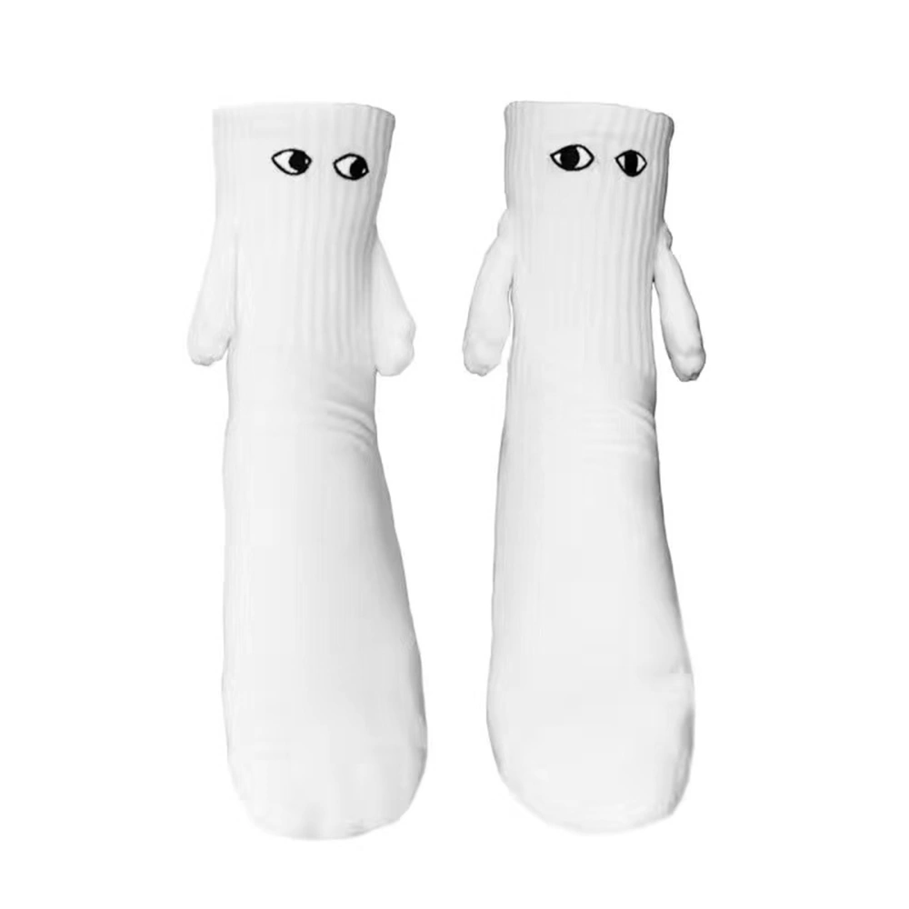 Couple Matching Socks Cartoon Magnetic Holding Hands Novelty Socks 