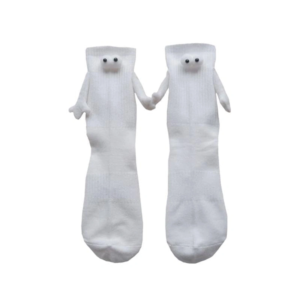 Couple Holding Hands Socks, Mid-Tube Three-Dimensional Doll Socks