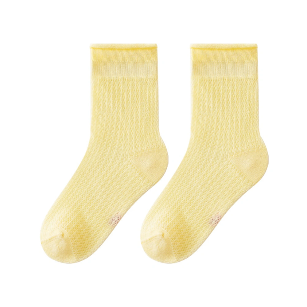 Kids Socks, Cute Solid/Striped/Fruit Elastic Mesh Socks for Boys Girls