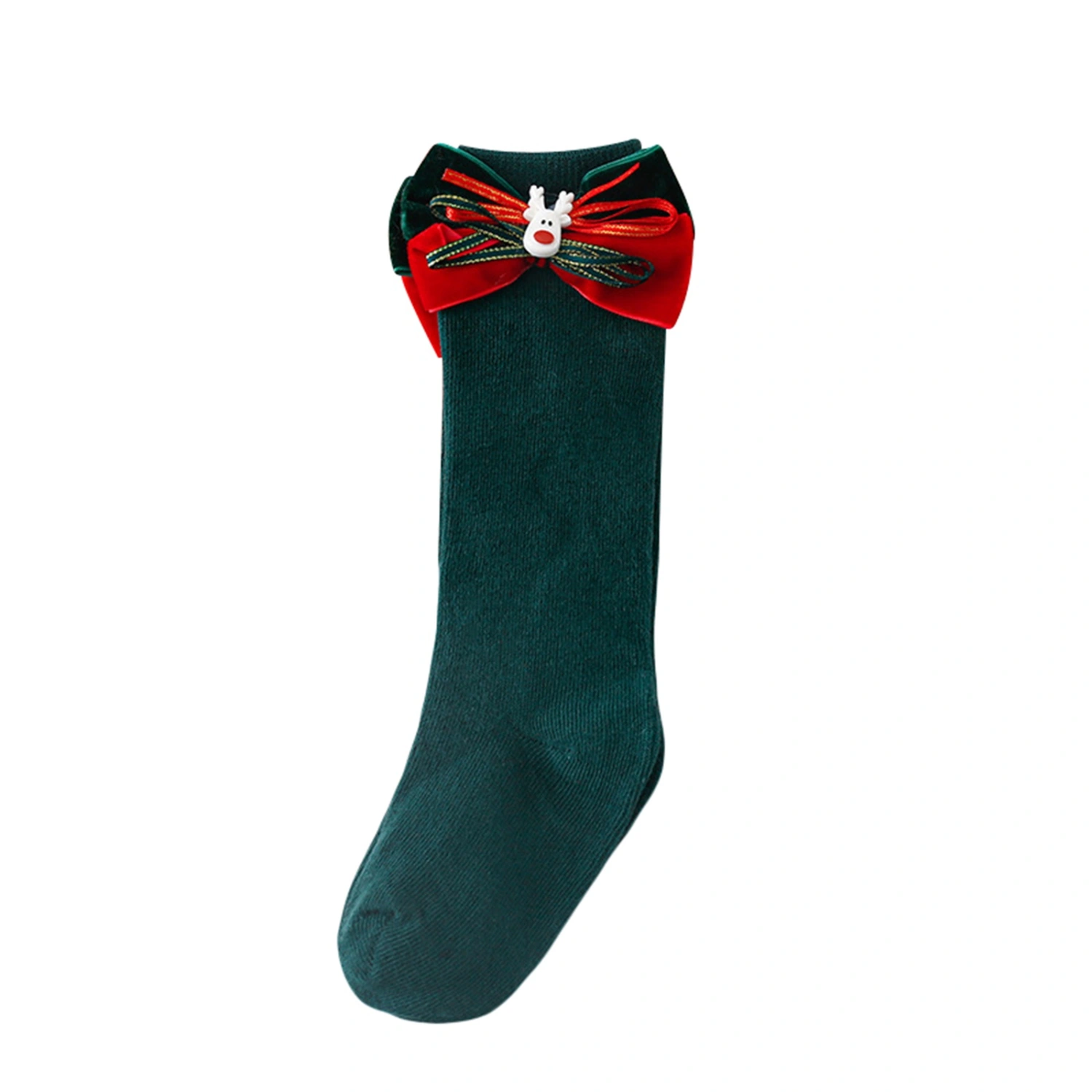 Baby Girls Christmas Socks Bow Princess Socks Tube Socks for Infant