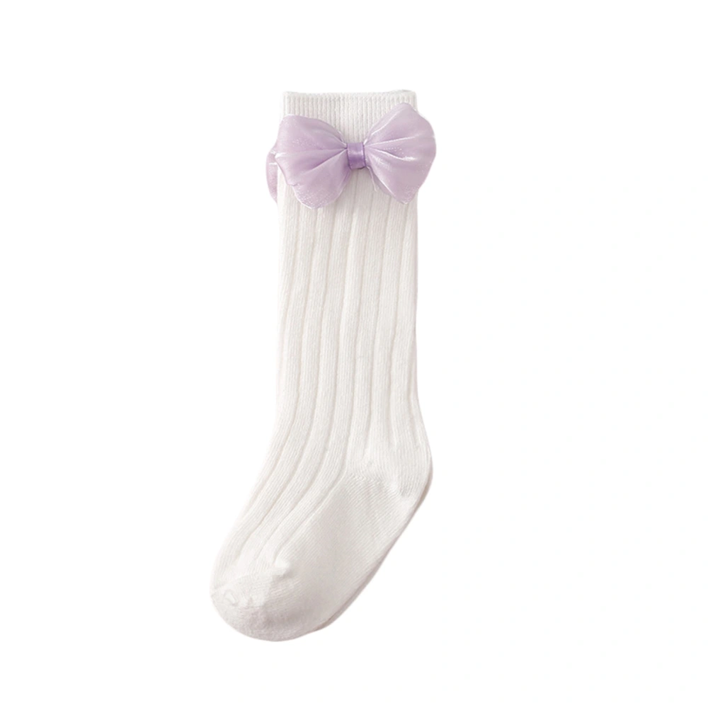 Baby Socks for Girls Toddler Sweet Bowknot Anti-Skid Mid-Calf Socks