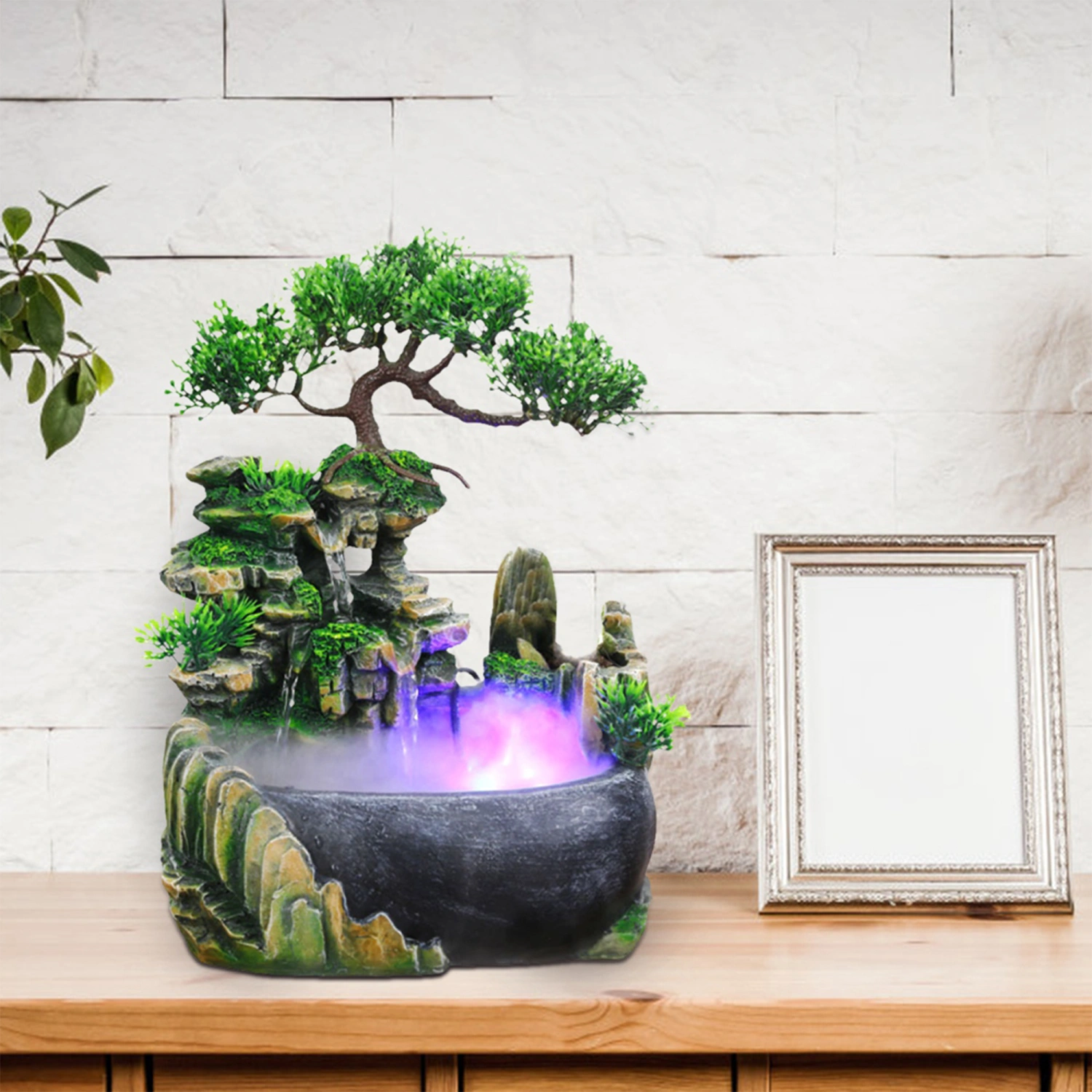 Fountain Waterfall, Mountain Cascading Indoor Relaxation Decoration