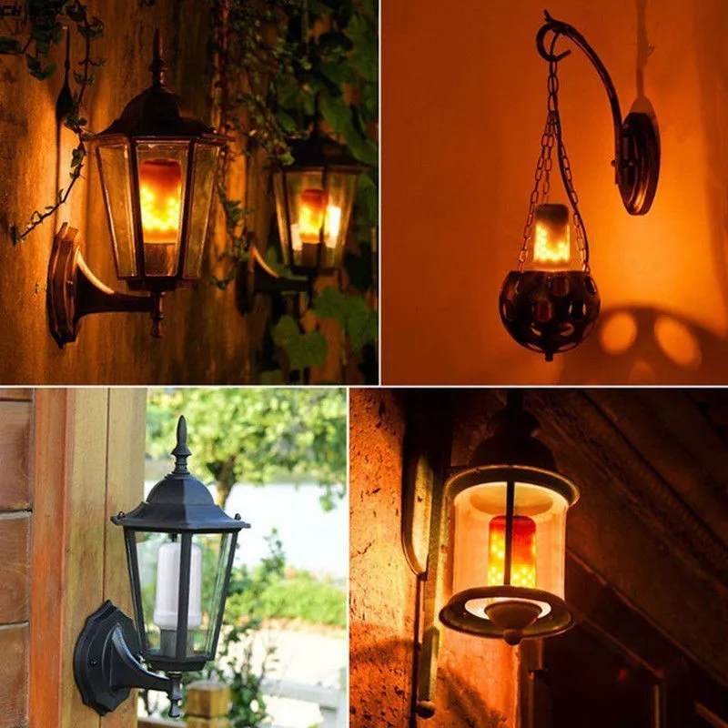 4 Modes LED Flame Bulb E27/26 LED Flame Effect Flickering Lamp