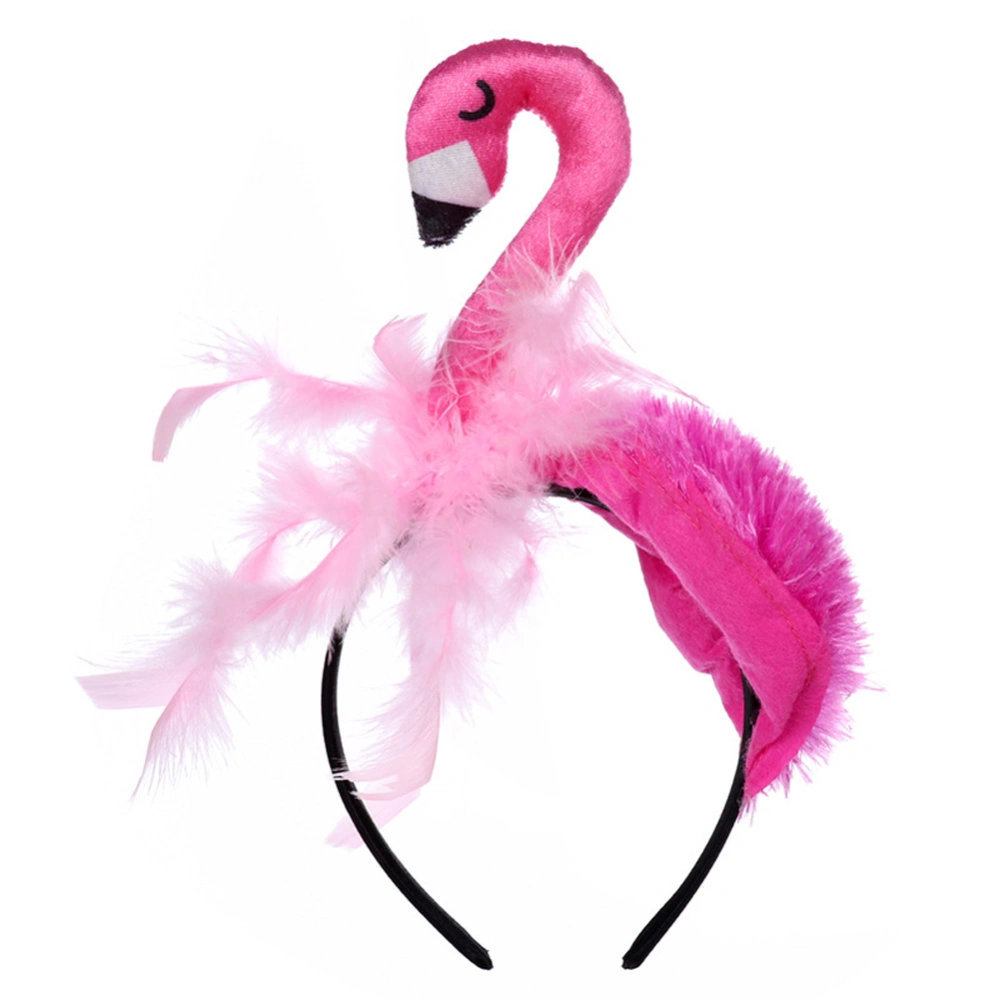 Female Hair Hoop, Cartoon Flamingo Headwear Hair Band Hair Accessories