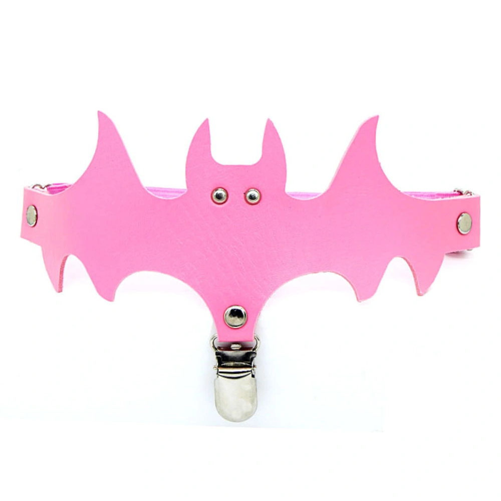 Women Halloween Leg Garter, Solid Bat Shape Anti-Slip Leg Garter Clip