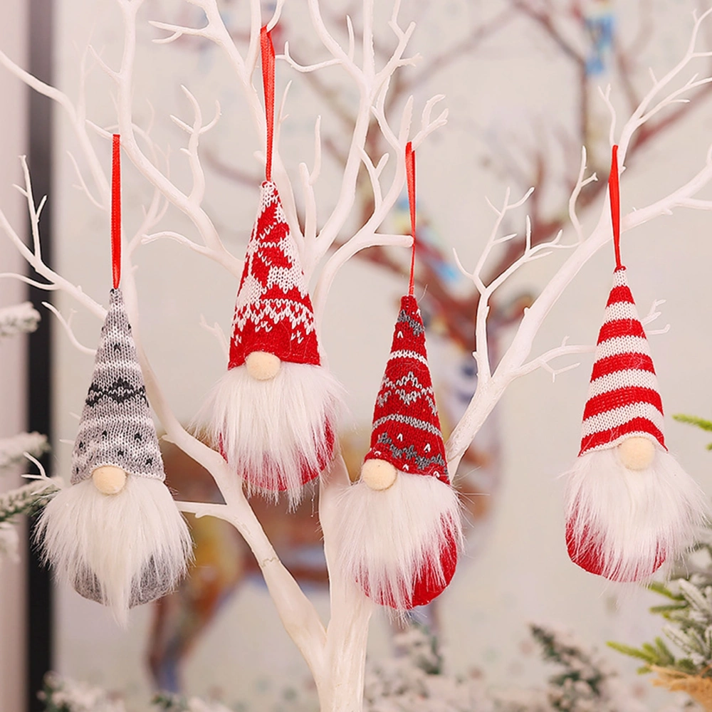 Christmas Hanging Ornaments Handmade Swedish Gnome Plush Doll Tree Decorations