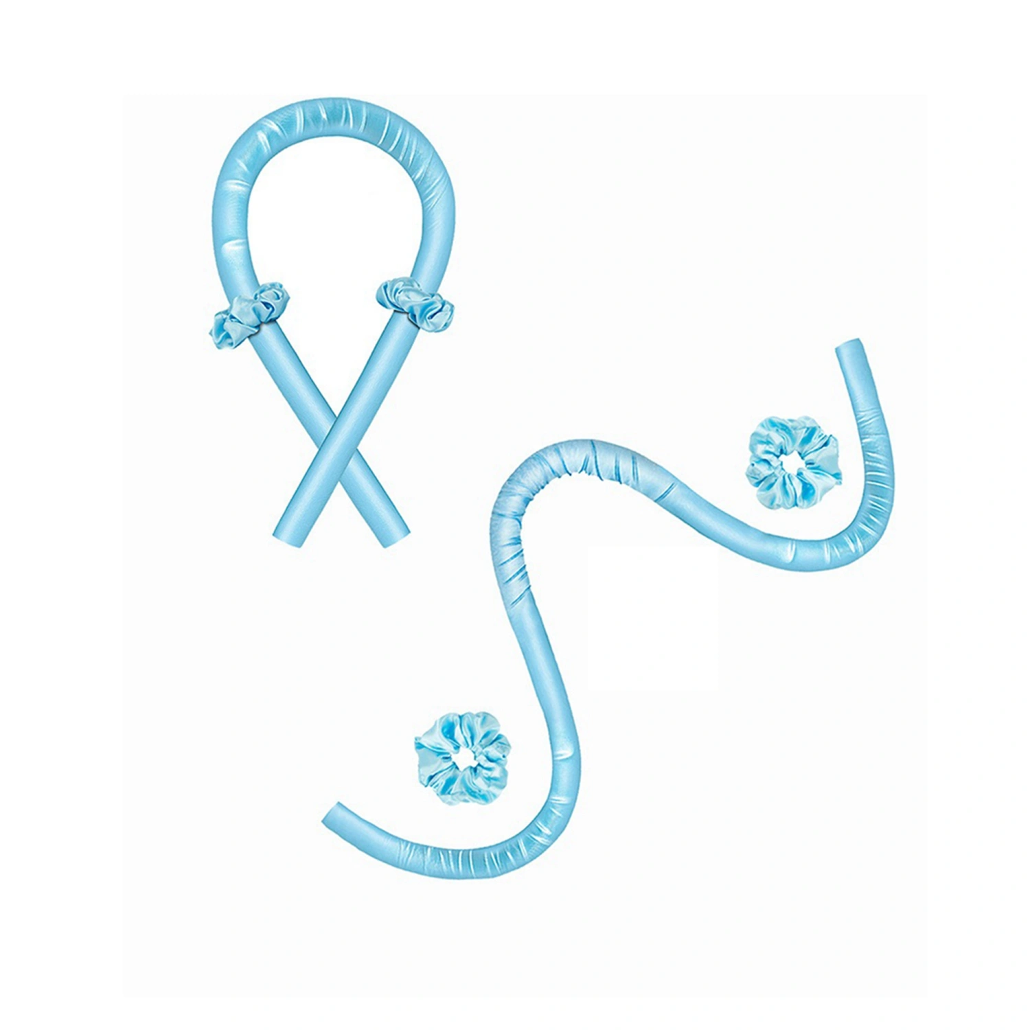 Curling Iron, Soft EVA Foam with Flexible Rod, Two Headbands