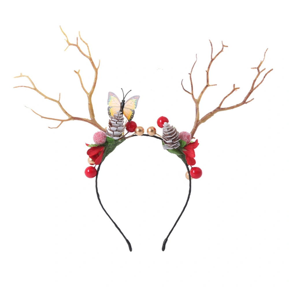 Christmas Tree Branch Hair Hoop Women Girl Festive Headbands Gift