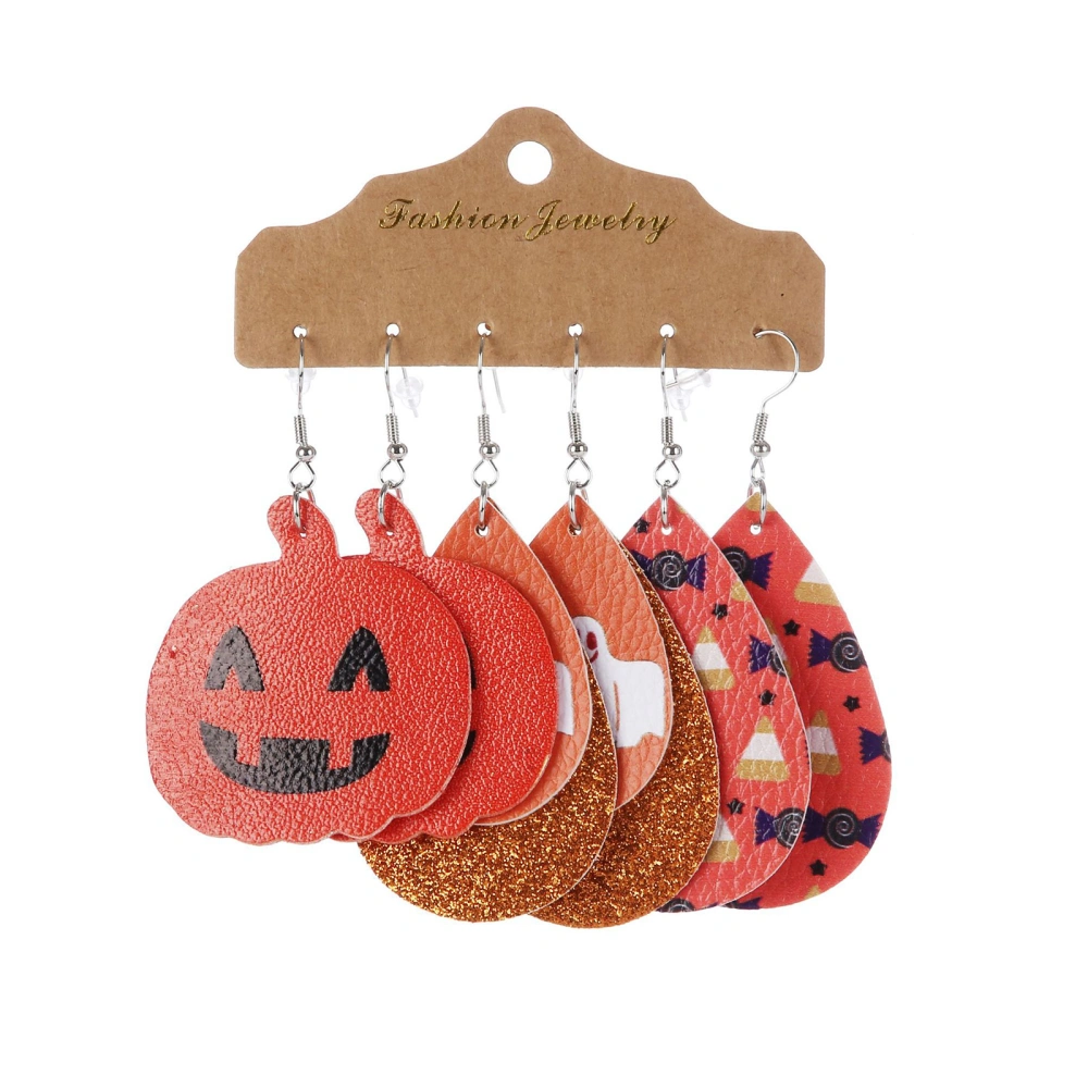 Women Drop Earrings Set, 3 Pairs Multi-Functional Halloween Earrings