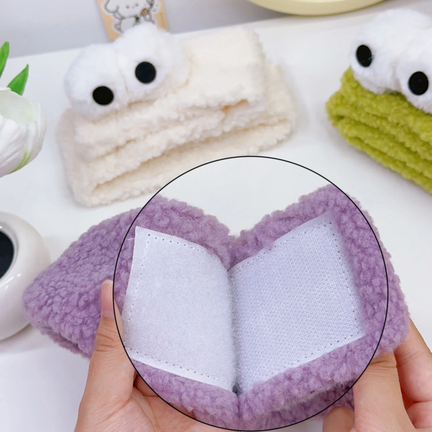 Cute Cartoon Eyes Makeup Headband Cute Face Washing Headband