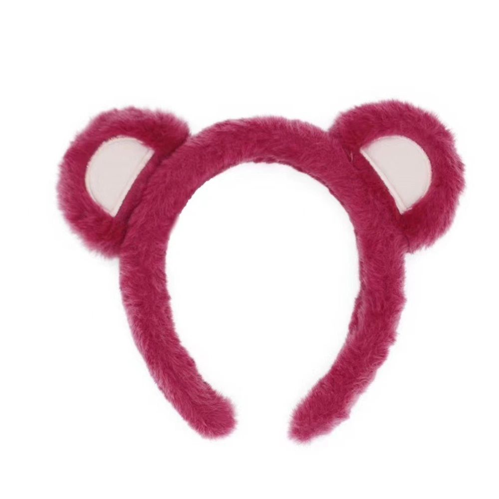 Plush Bear Headbands Non-slip Makeup Hair Bands for Women Girls 