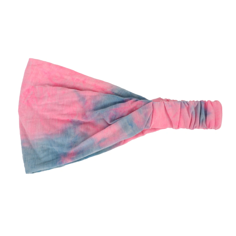 Women Tie Dye Sweatbands, Moisture Wicking Headband Wide Hairband