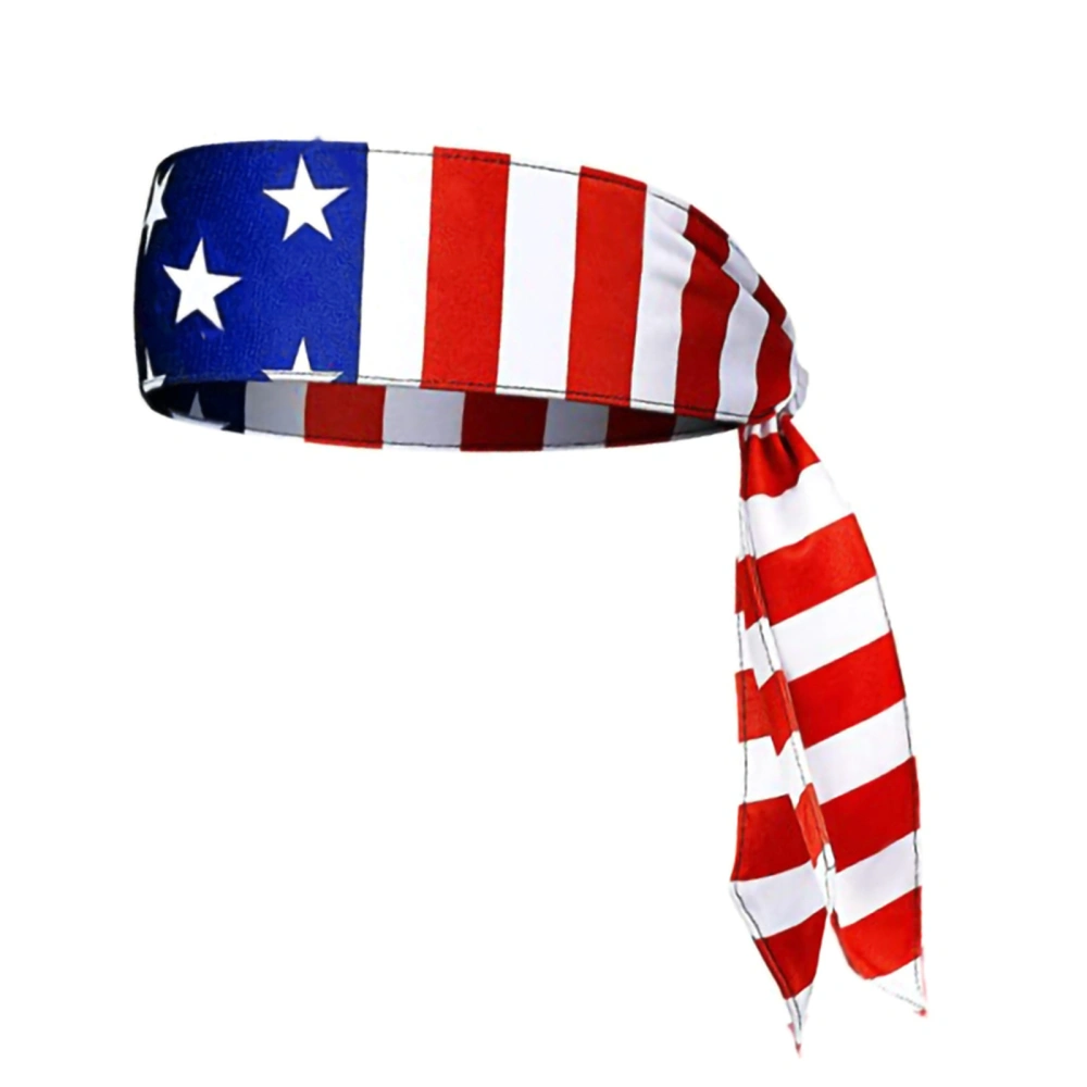 Independence Day Workout Headband Elastic Sweatbands for Women Men 