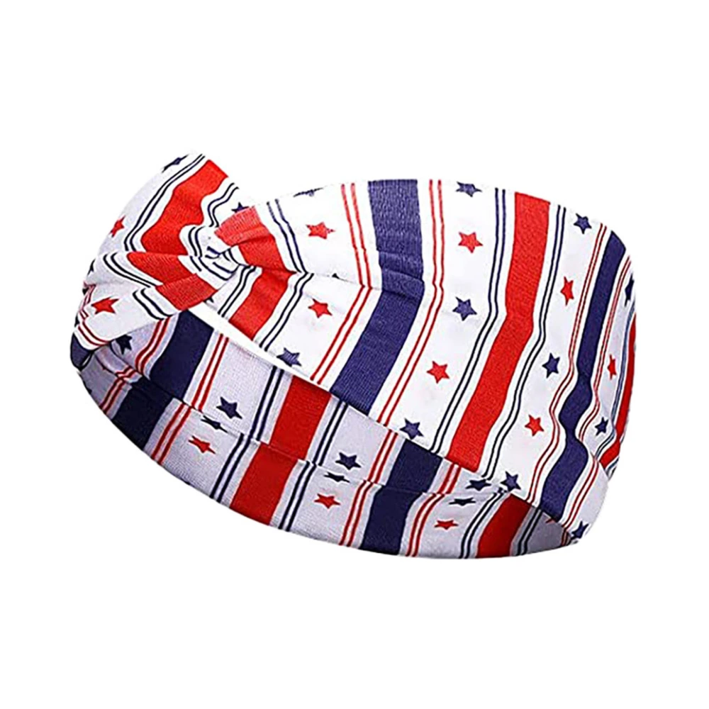 Stars and Stripes Patriotic Hair Accessories for Running, Yoga