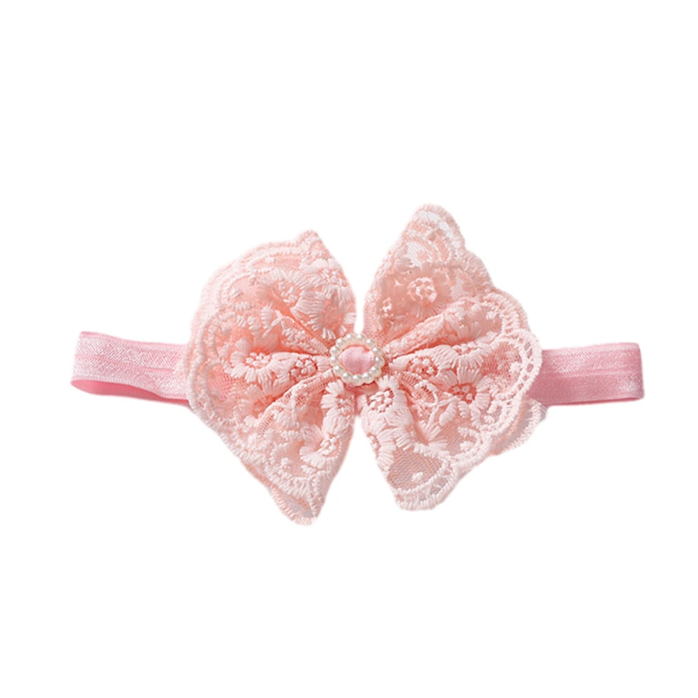 Baby Girl Headbands, Soft Elastic Lace Bow Headband Photo Props