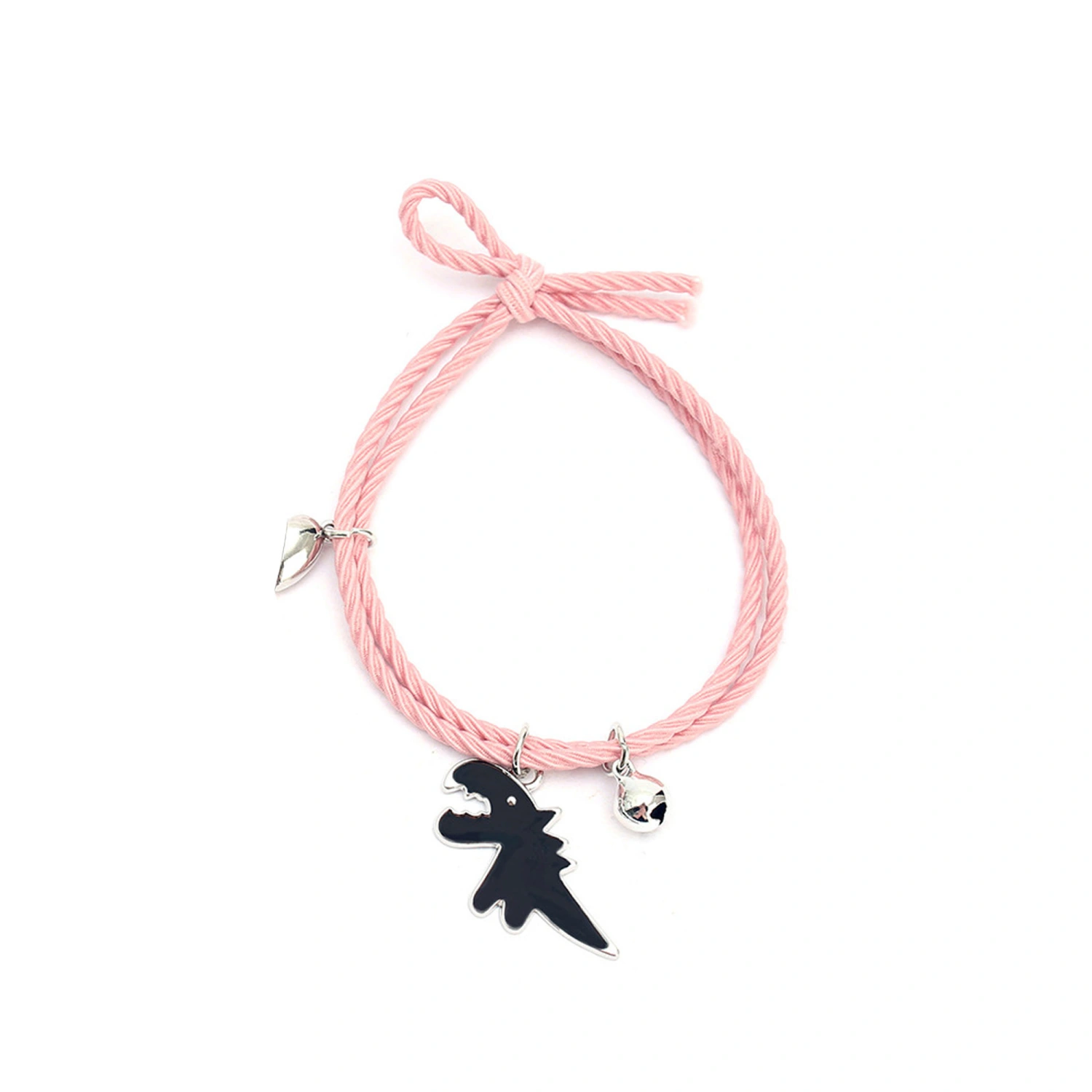 Dinosaur Couple Matching Bracelet Set Adjustable Braided Rope Bracelet