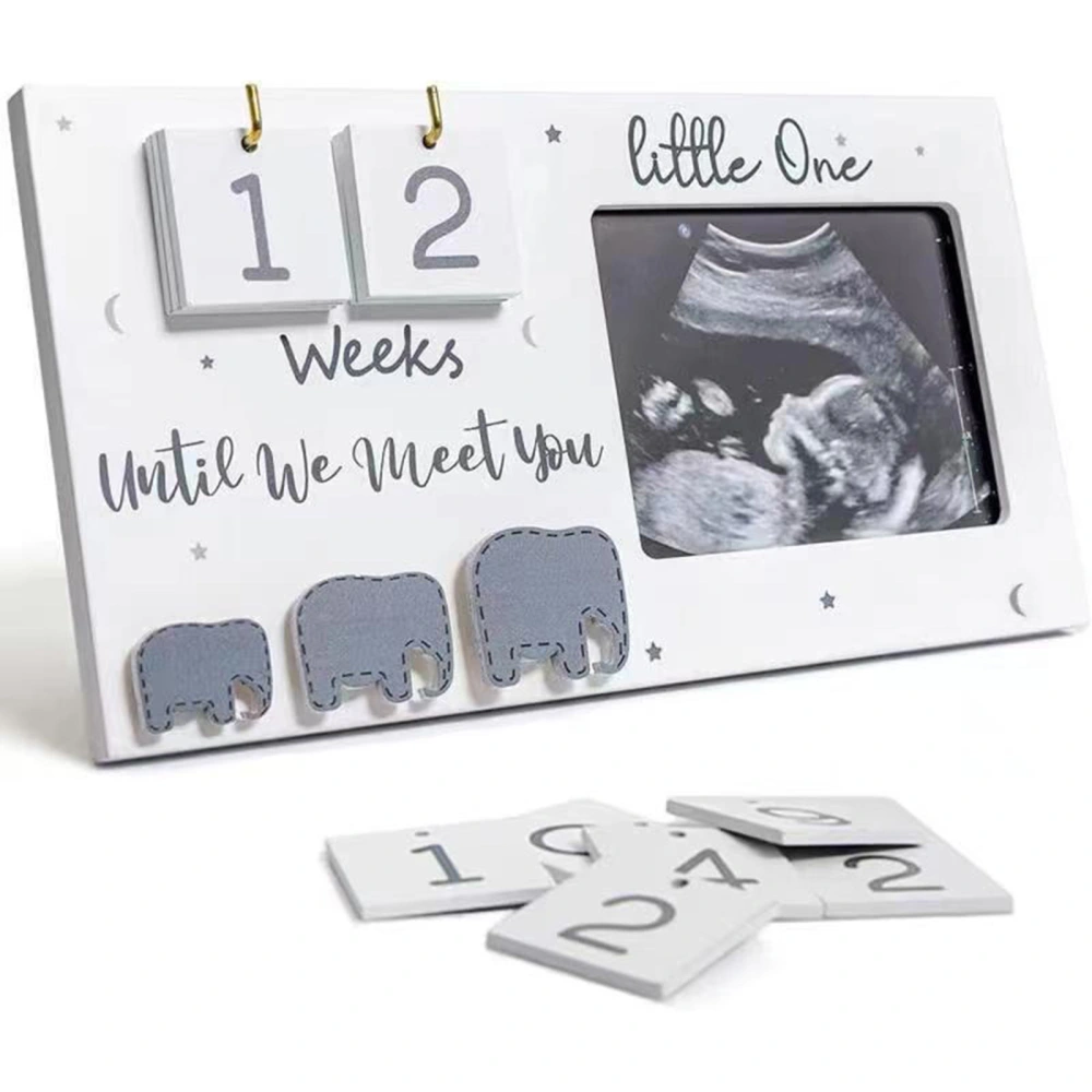 Baby Sonogram Frame Ultrasound Photo Frame with Countdown Weeks