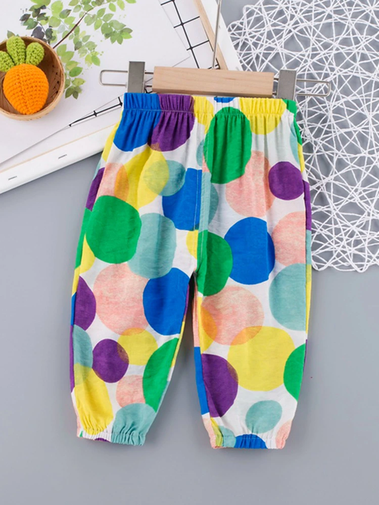 Boys and Girls Mosquito Prevent Trousers, Toddlers Fashion Printing Long Pants