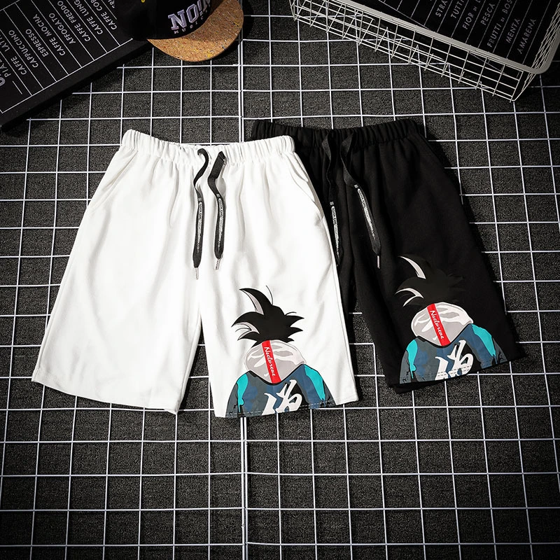 Men Fashion Shorts Stylish Elastic Waist Print Shorts Casual Shorts