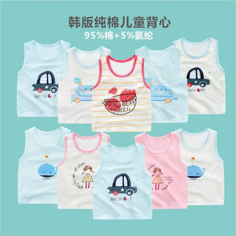 Little Kid's Two Piece Shirt Set, Round Neck Printed Cartoon Tops Short Pants