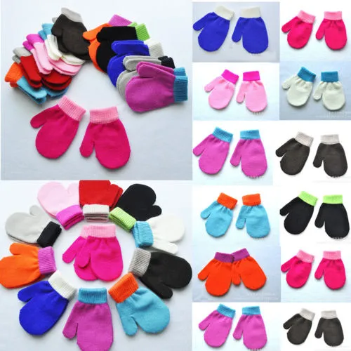 Baby Fashion Mittens Weave Warm and Soft Skin Friendly Leisure Gloves
