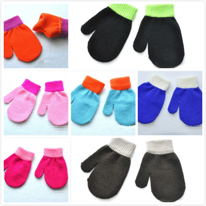 Baby Fashion Mittens Weave Warm and Soft Skin Friendly Leisure Gloves