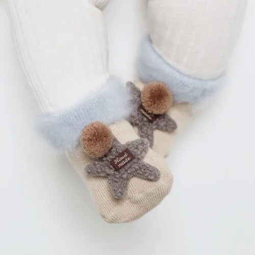 Baby Cotton Cute Cartoon Socks Anti-slip 3D Animal Bow Pom Short Stocking